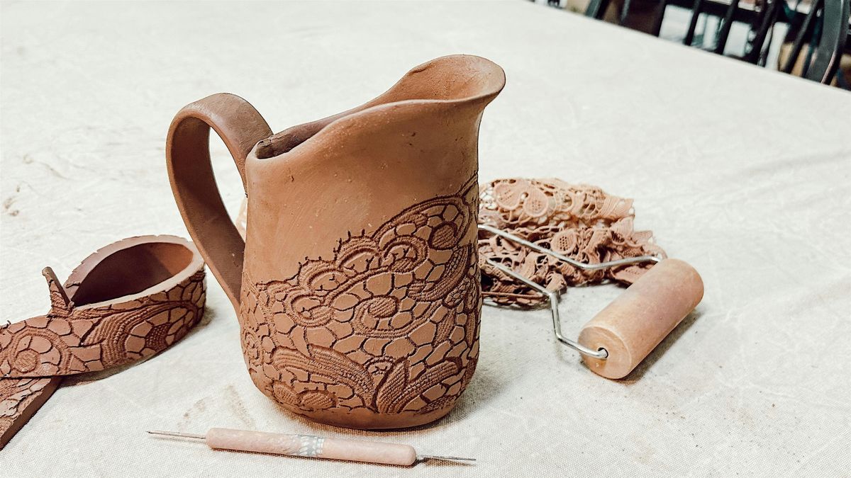 Lace Pottery Pitcher Workshop