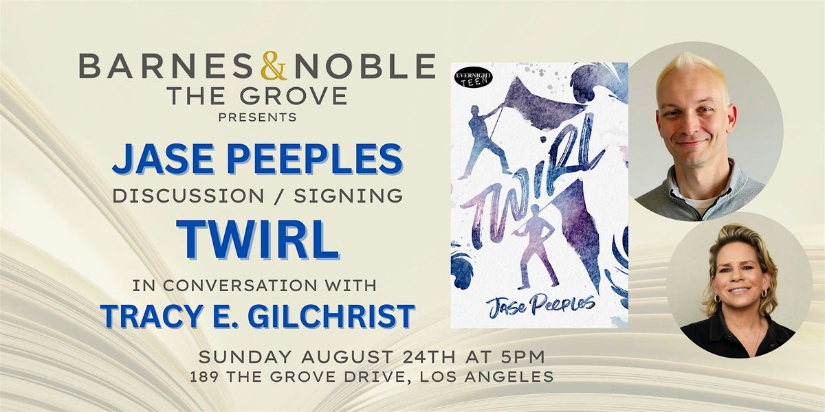 Jase Peeples signs and discusses TWIRL with Tracy E. Gilchrist