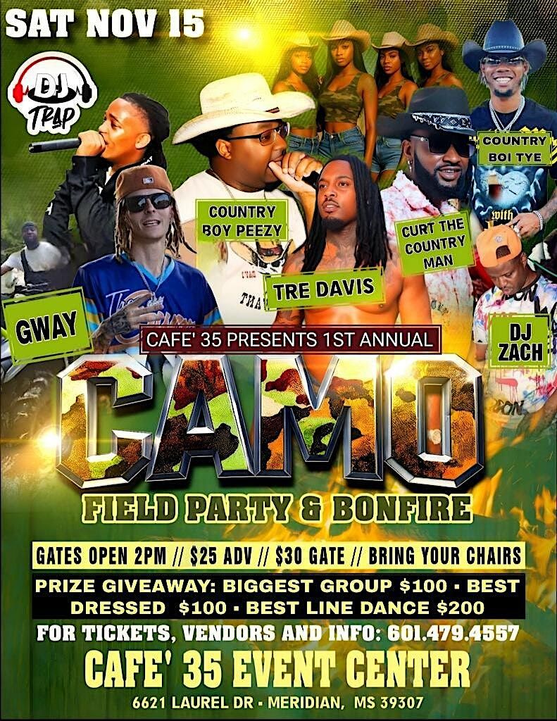Cafe 35 Event Center's- Camo Bonfire\/Field Party