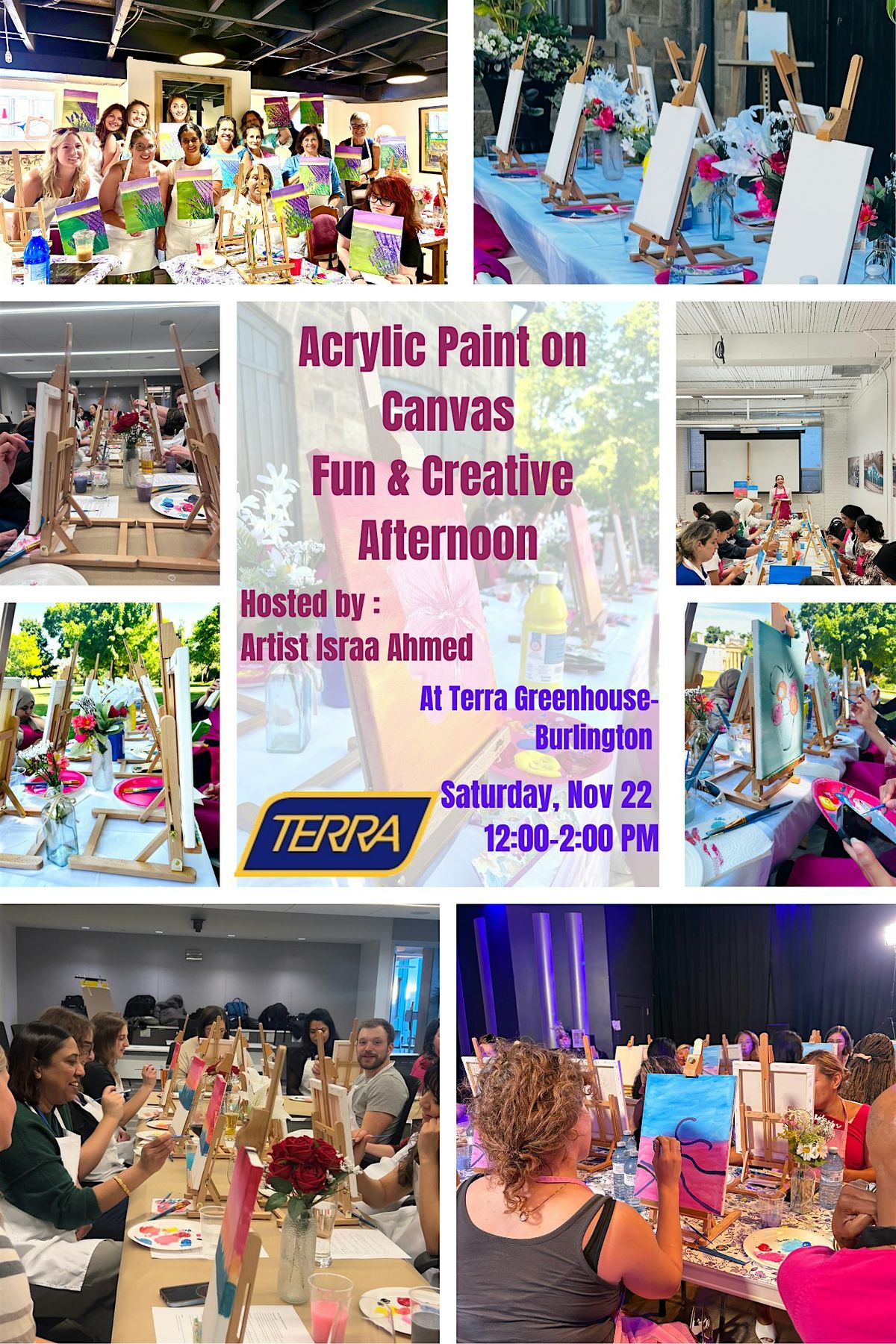 Fun & Creative Paint on Canvas Afternoon \u2013 Terra Greenhouse-Burlington