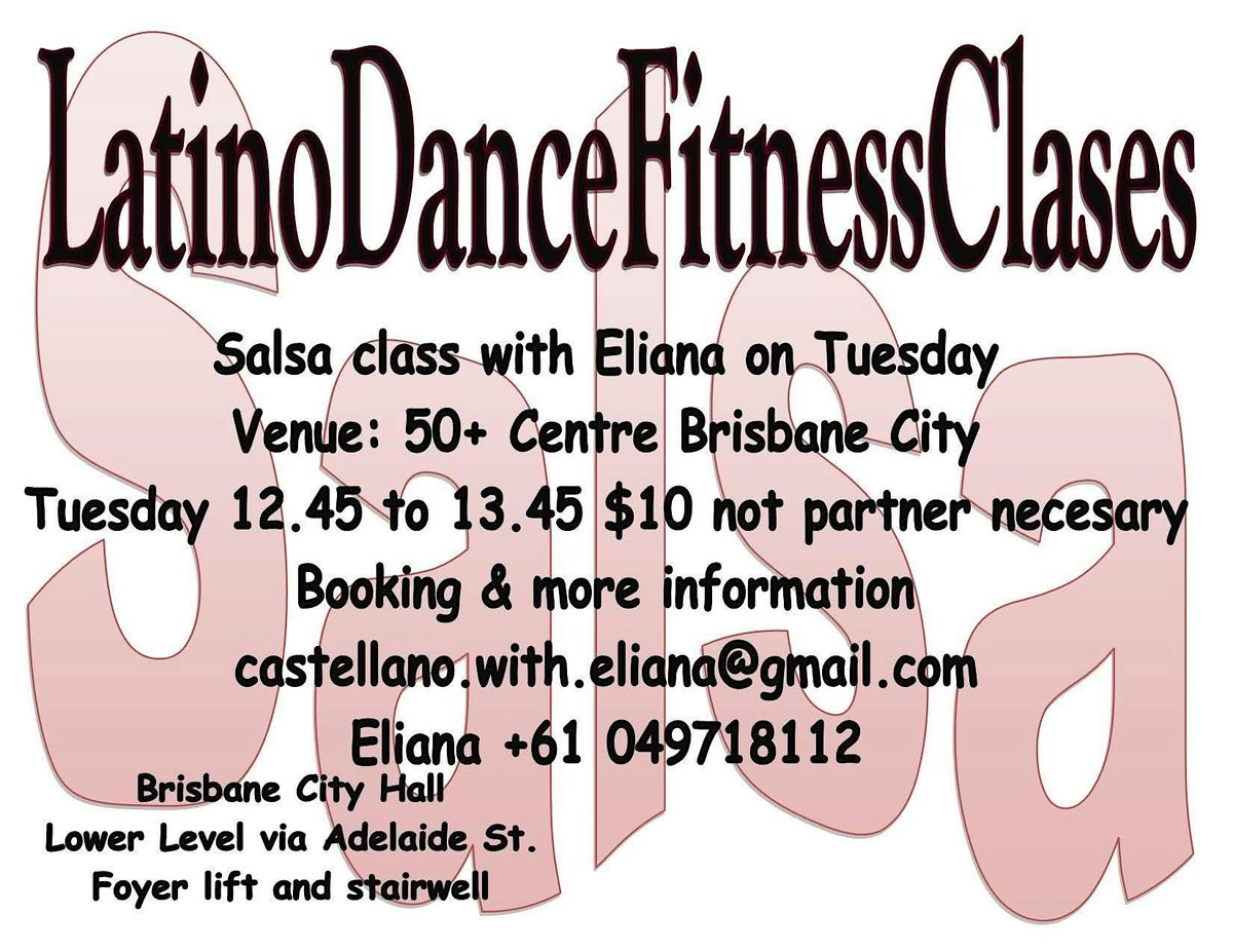 Salsa lesson on Tuesday with Eliana