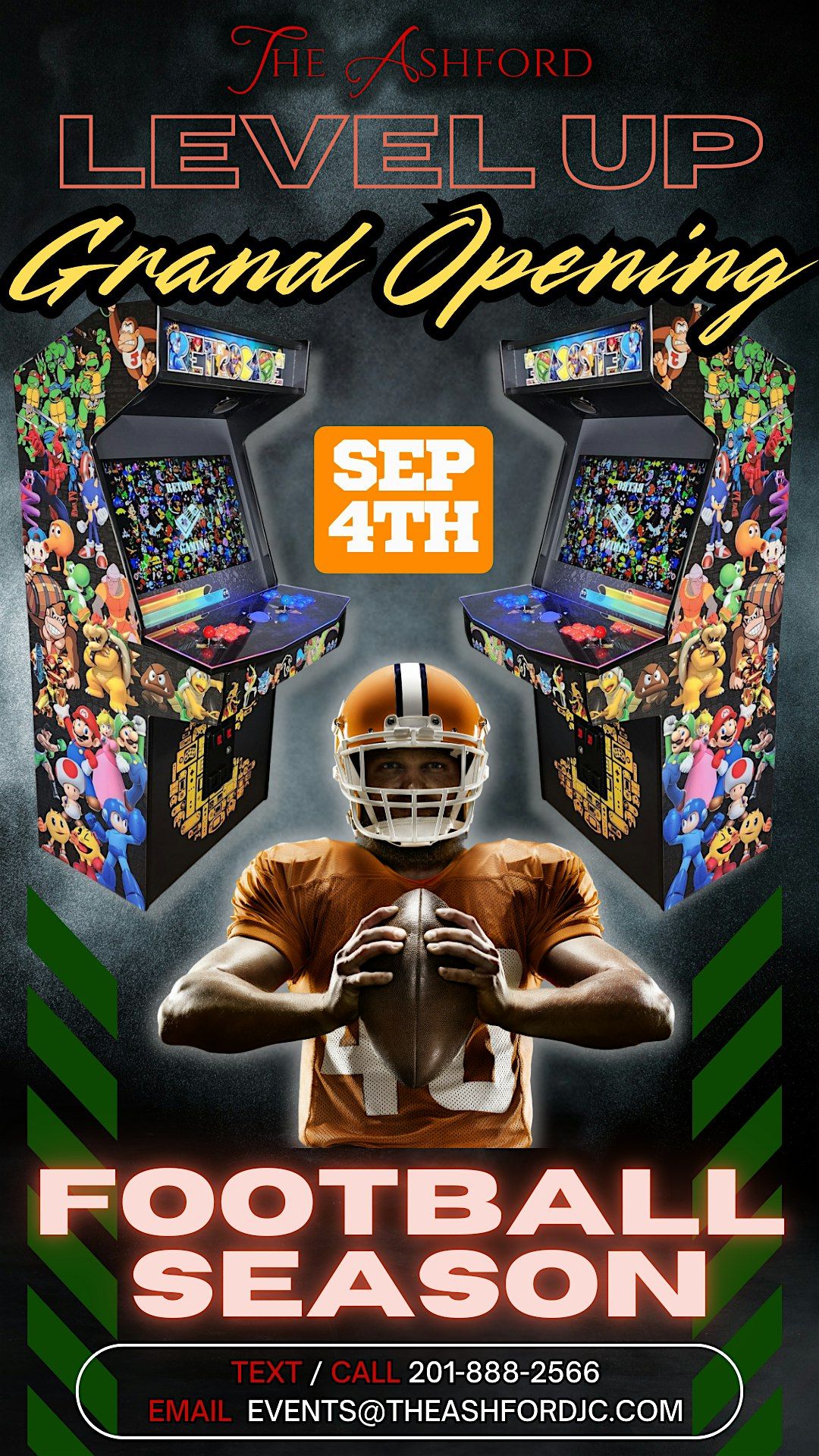 LEVEL UP ARCADE GRAND OPENING + COWBOYS VS. EAGLES GAME @ THE ASHFORD