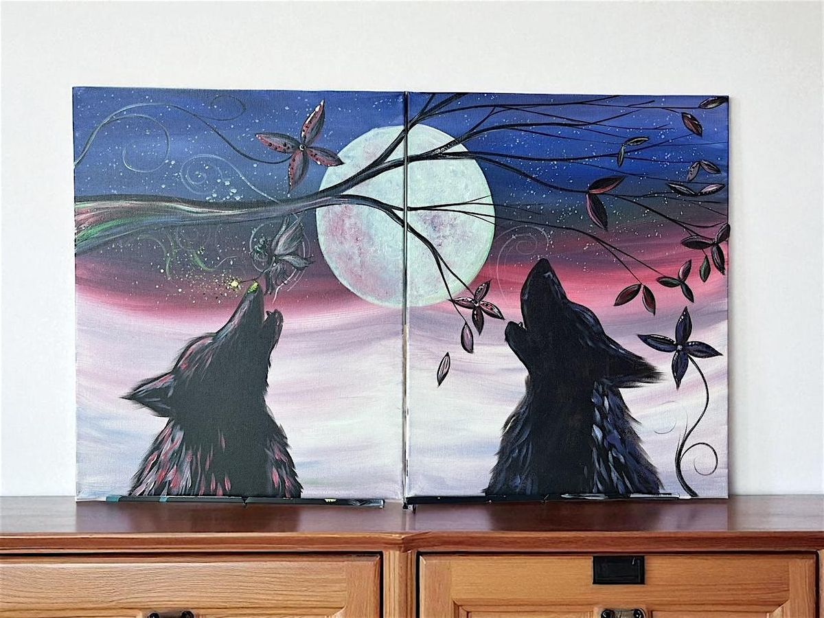 Magical Wolves Paint & Sip Class- Date Night!