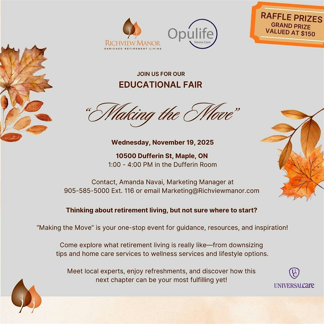 Making the Move: An Educational Fair for Seniors & Families