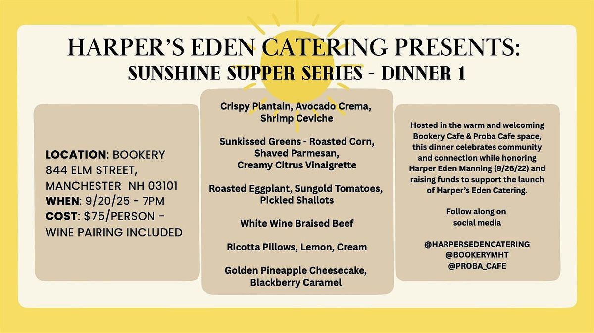 Sunshine Supper Series