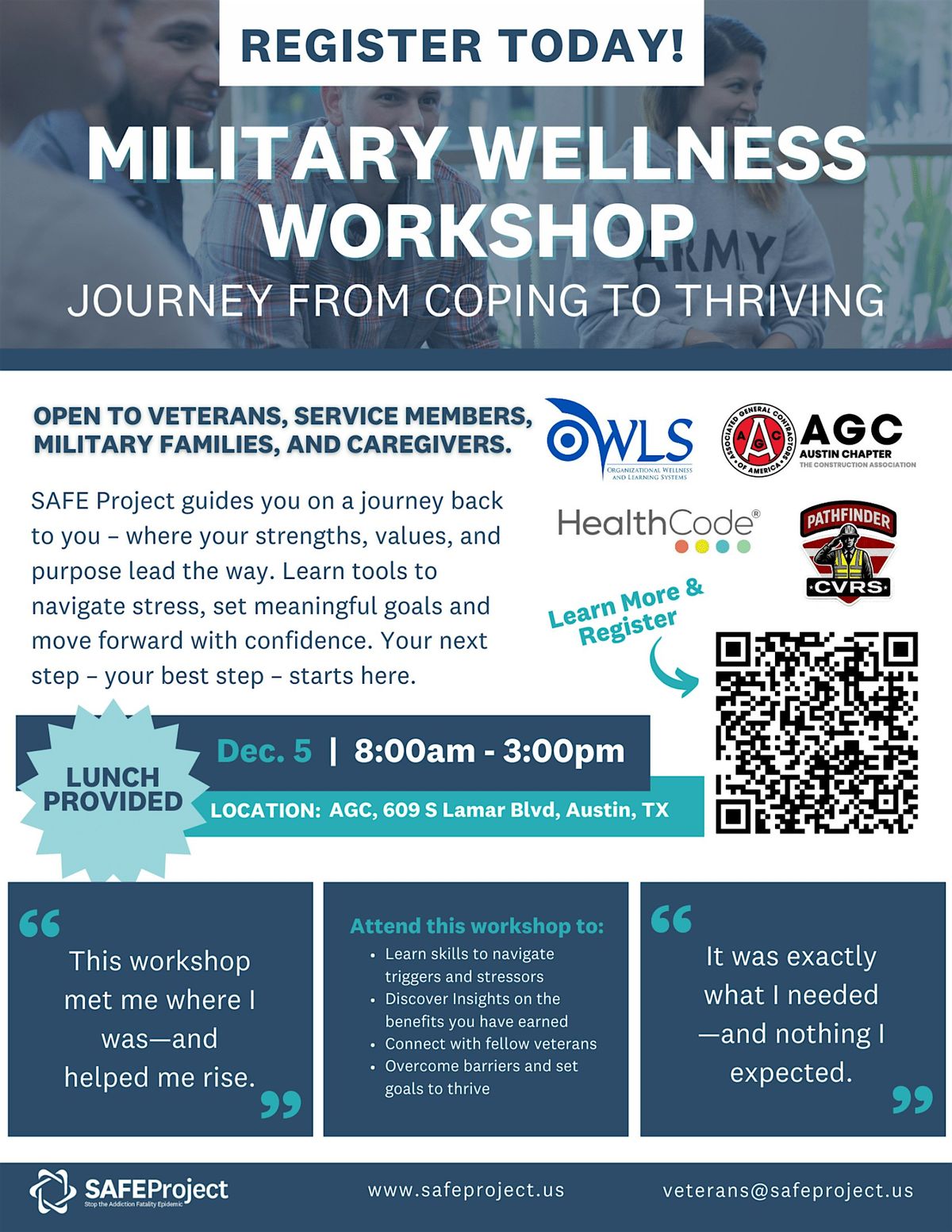 SAFE Project - Military Wellness Workshop (Austin)