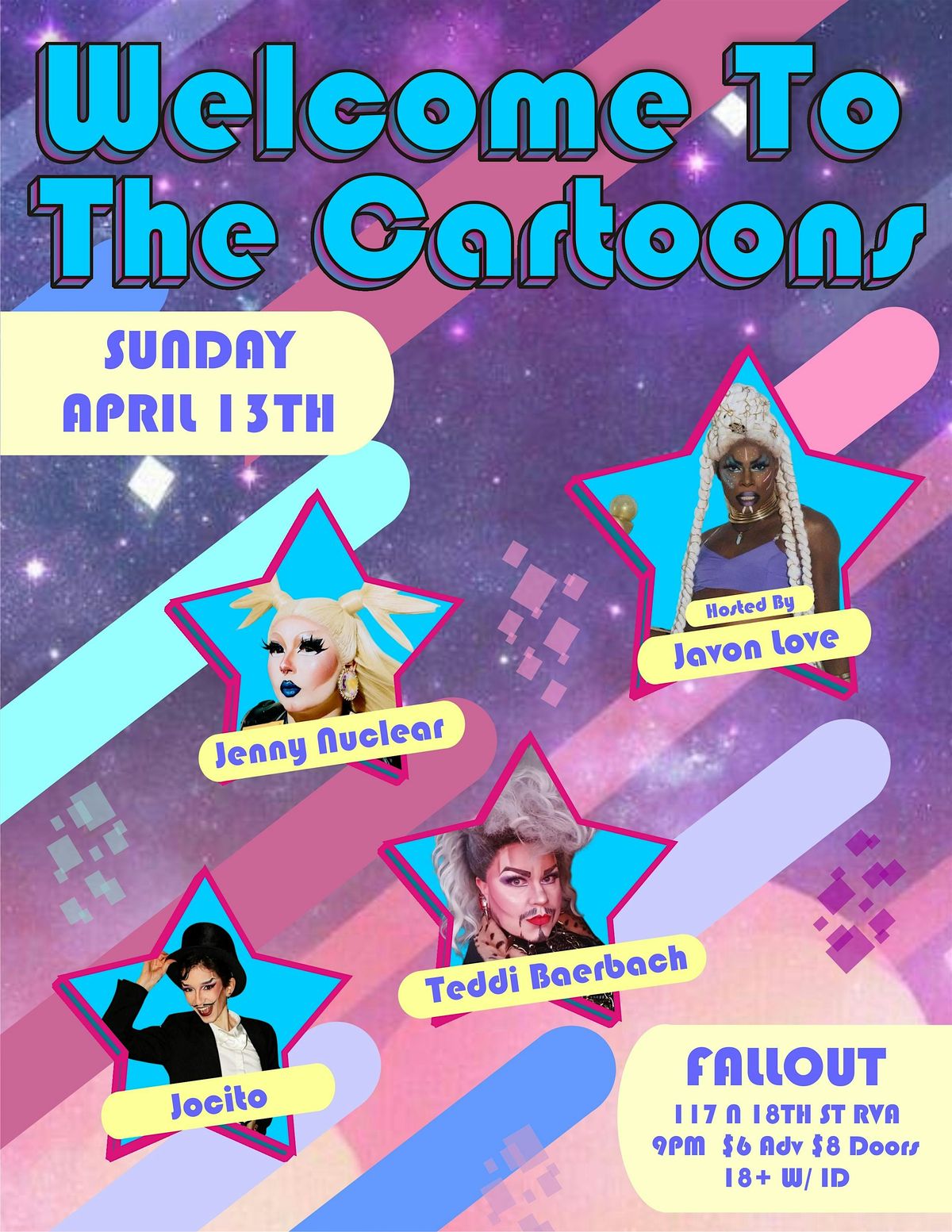 Fallout Rva Welcome to The Cartoons Drag Show | Fallout RVA, Richmond, VA | April ...