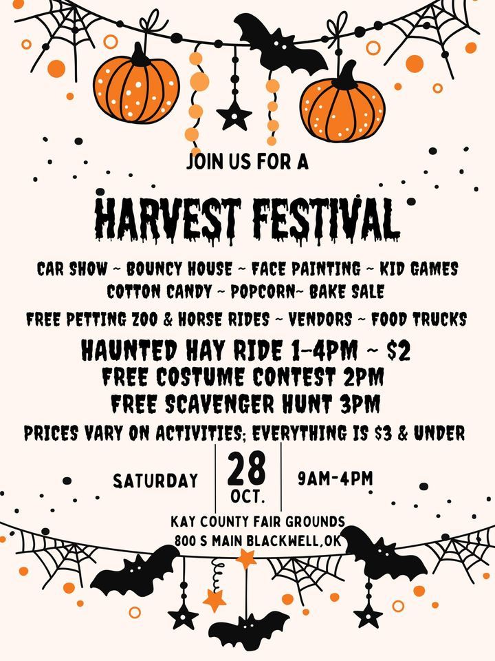 Fall festival! | Blackwell Fair Grounds | October 28, 2023