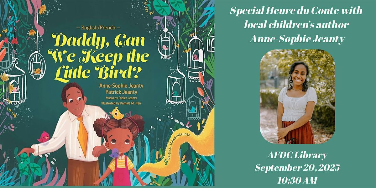 Special Heure du Conte with local author Anne-Sophie Jeanty