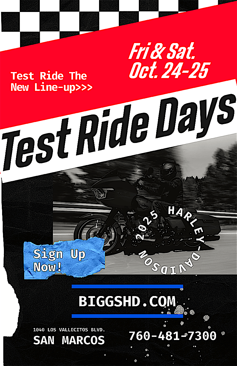 Test Ride Days - Experience entire line-up of new and used Harley-Davidsons
