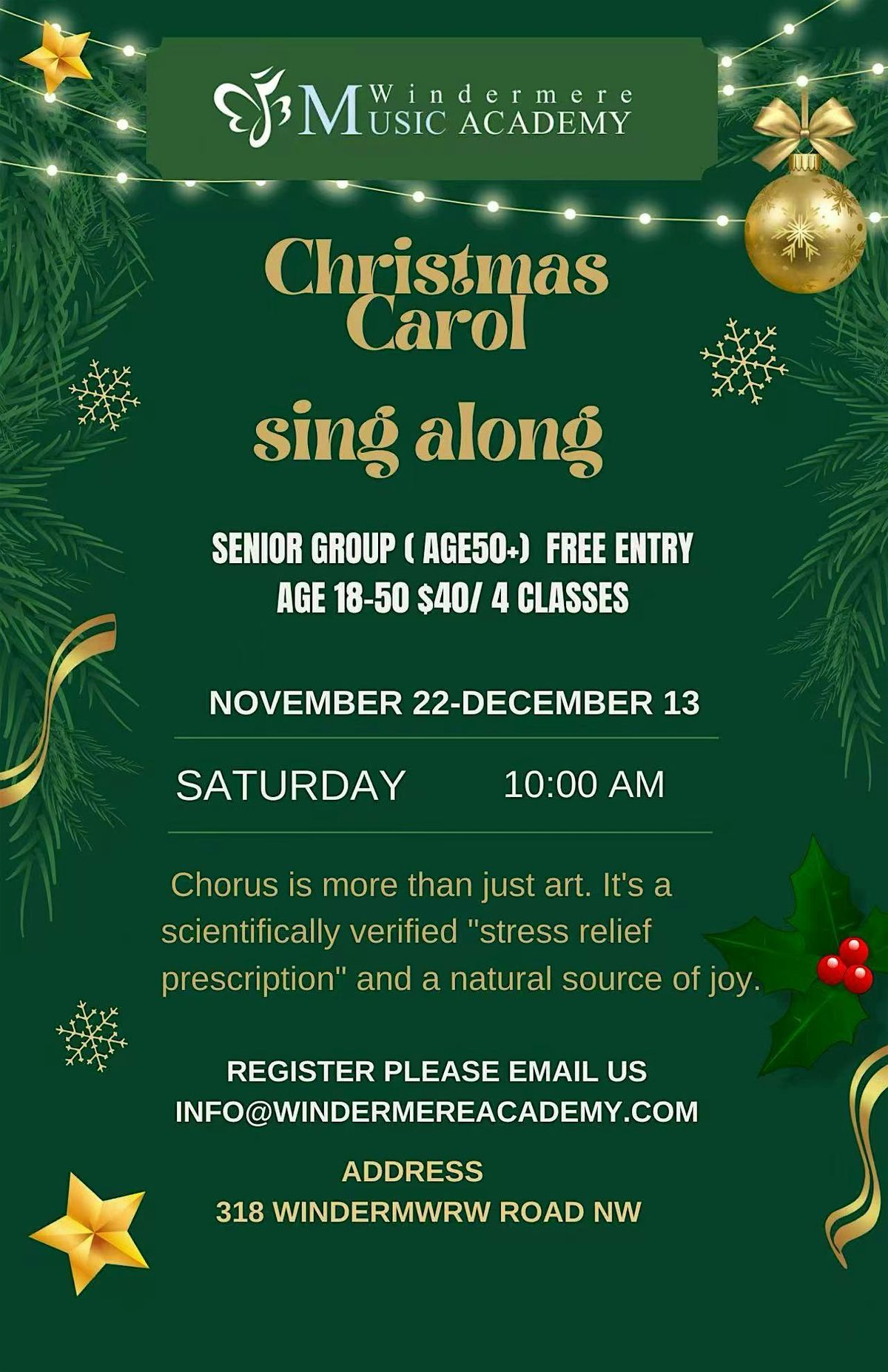 Christmas Carol Sing-Along