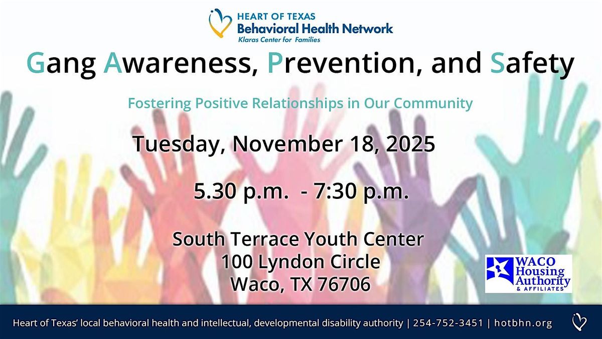 Gang Awareness, Prevention, and Safety Event