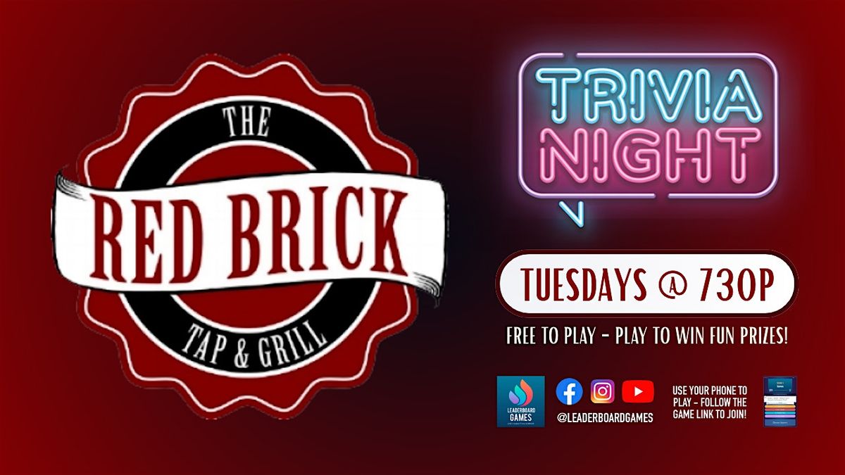 Trivia Night | Red Brick Tap & Grill - Columbus OH - TUE 730p