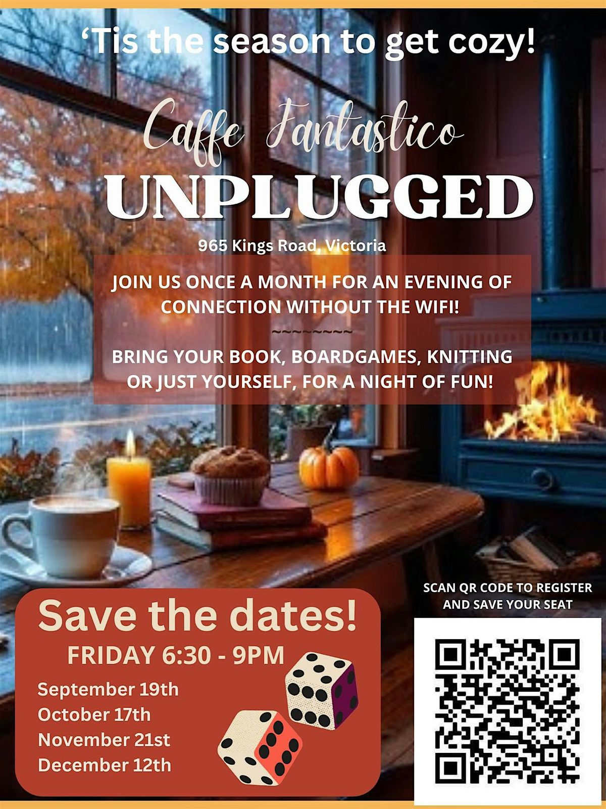 Caffe Fantastico Unplugged , an all ages screen-free gathering
