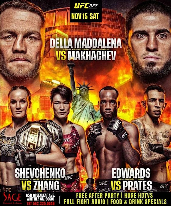 UFC 322: Della Maddalena vs. Makhachev Watch Party @ sage whittier