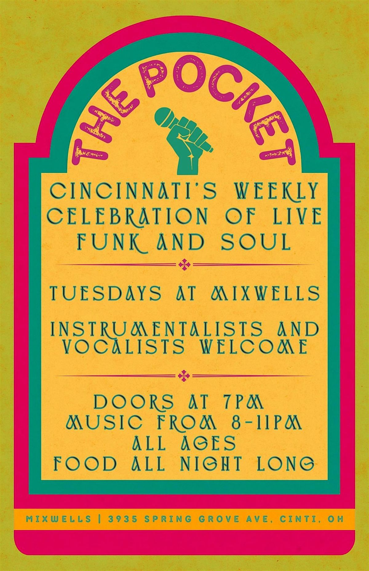 THE POCKET: CINCINNATI\u2019S WEEKLY FUNK, SOUL, and R&B JAM SESSION