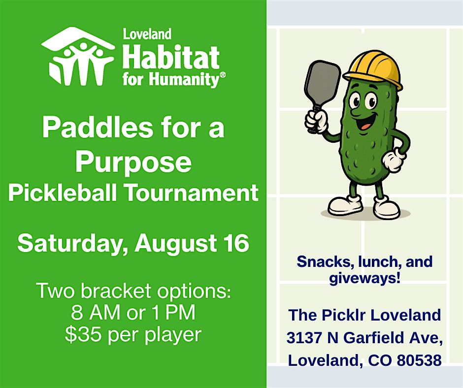 Paddles for a Purpose Pickleball Tournament