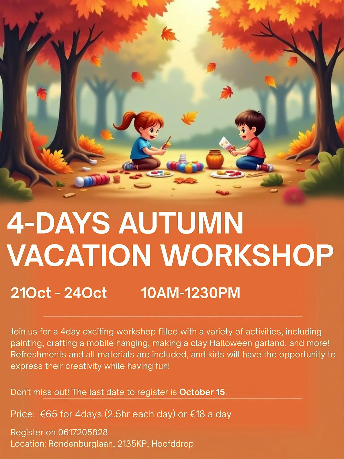 Autumn Vakantie Creative workshop for kids