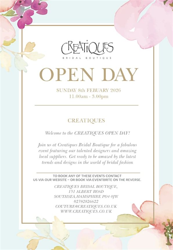 Open Day - Sunday 8th Febuary 2026