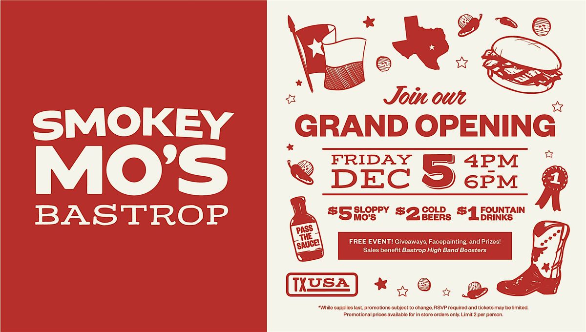Smokey Mo\u2019s BBQ Bastrop, TX Grand Opening Celebration