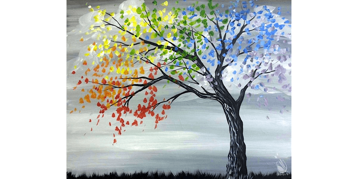 Rainbow Tree of Hope - Paint and Sip in Houston | Classpop!\u2122