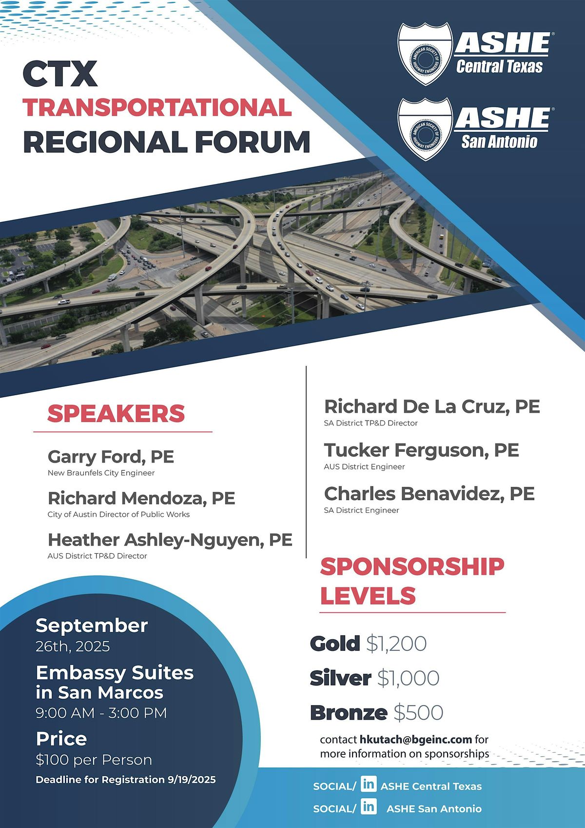 ASHE CTX & SA Joint Event - Transportation Regional Forum