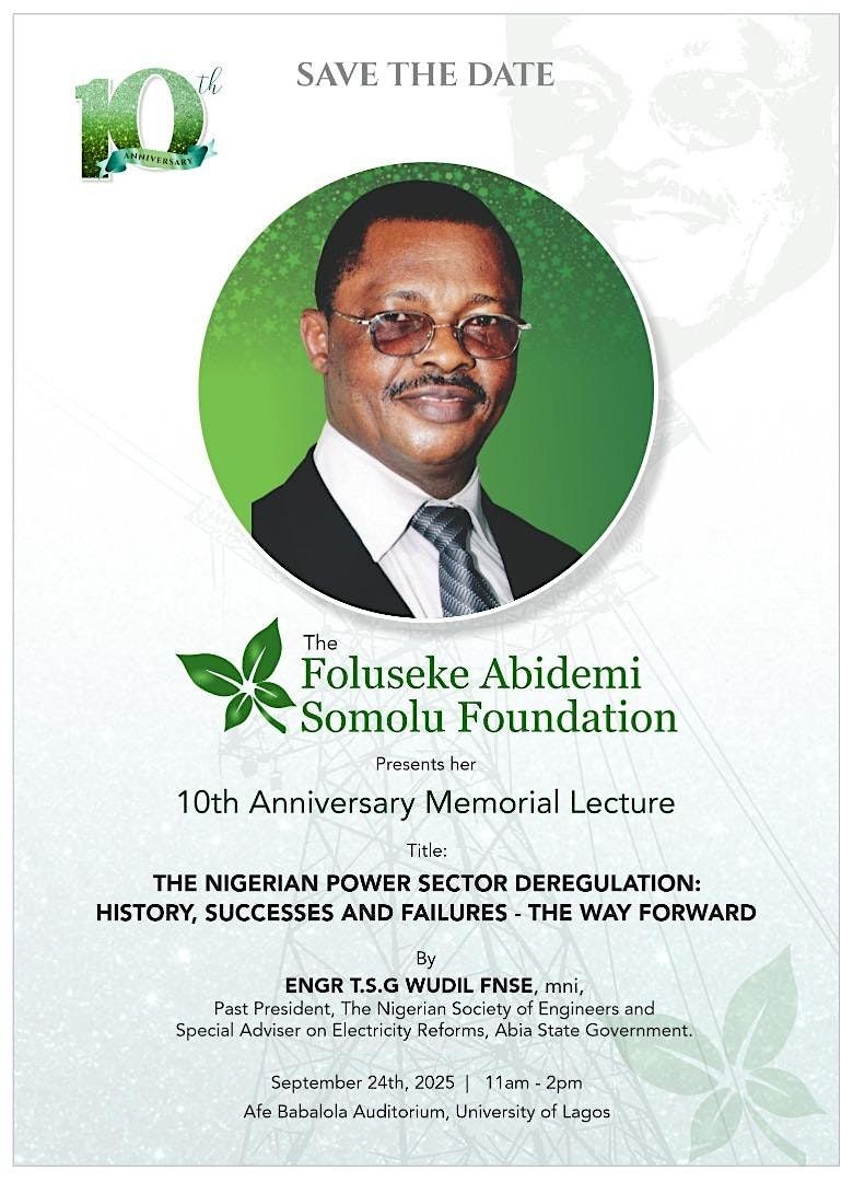 Foluseke Abidemi Somolu Foundation - 10th Anniversary Memorial Lecture