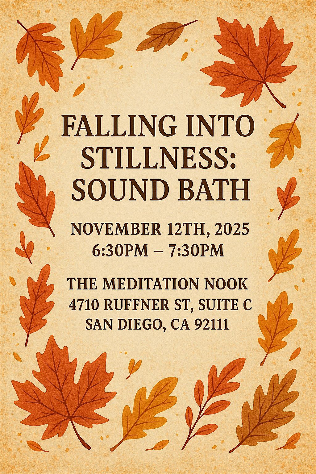 Falling Into Stillness: Sound Bath