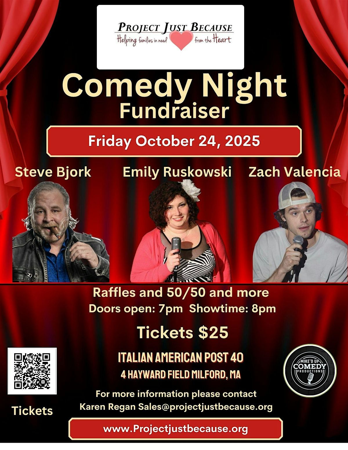 Project Just Because Comedy Fundraiser