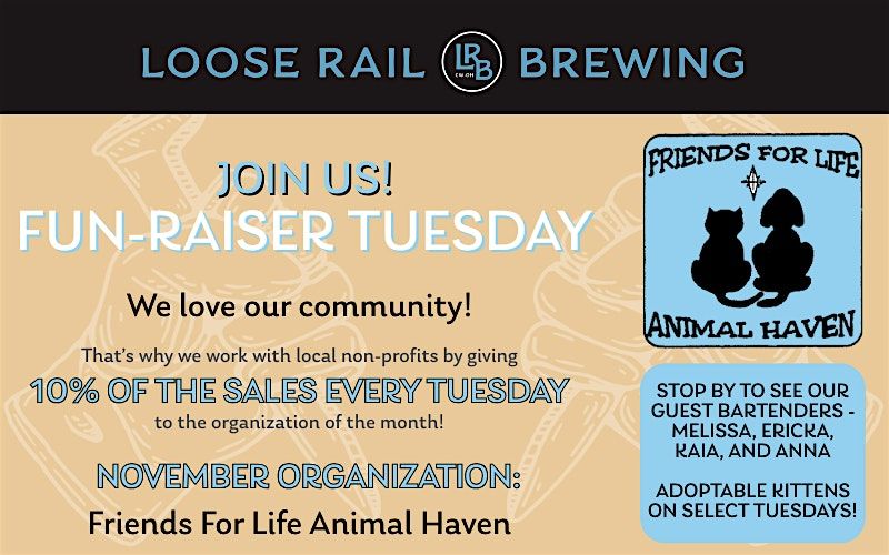 Pints For Paws At Loose Rail Brewing!