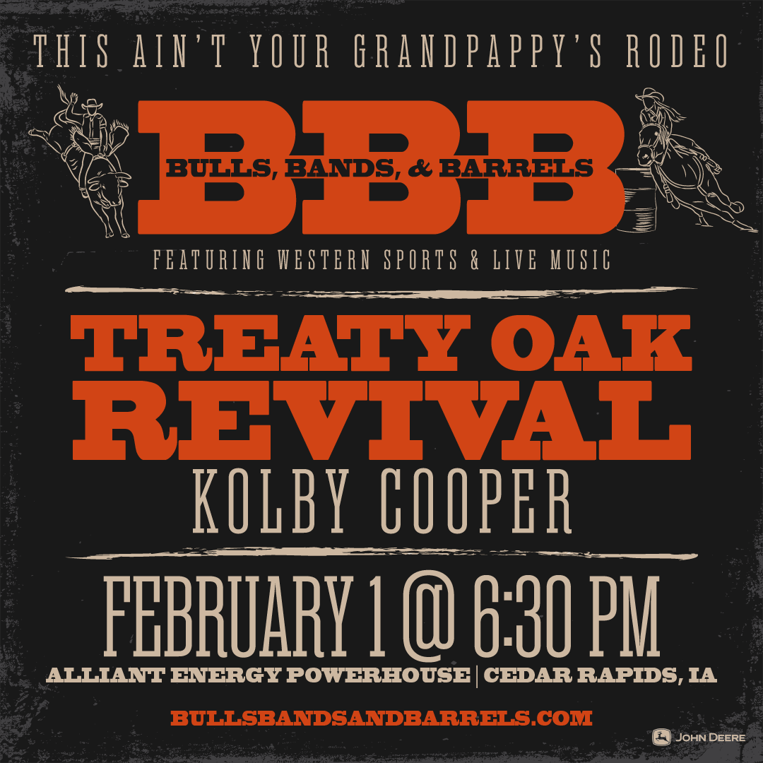 Bulls, Bands, and Barrels with Treaty Oak Revival and Kolby Cooper at Rapides Coliseum