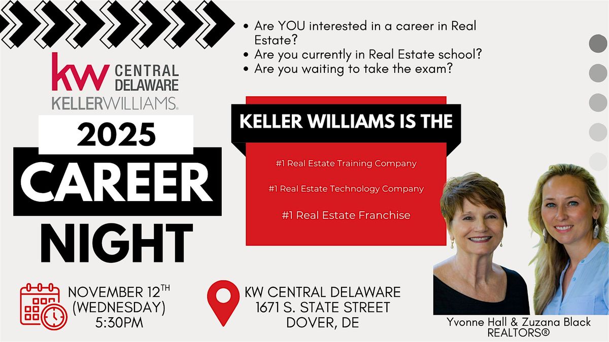 kw Real Estate Career Night with Yvonne Hall and Zuzana Black