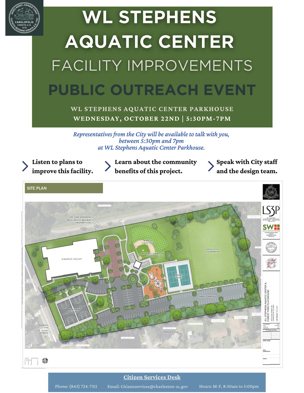 WL Stephens Aquatic Center Facility Improvements Public Outreach Event