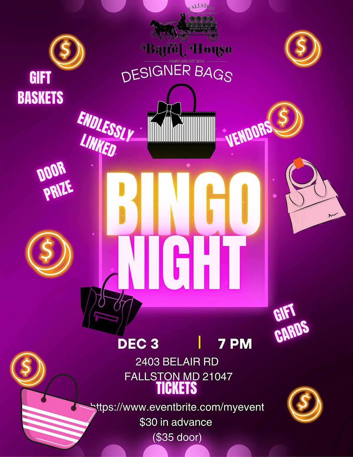 Bingo Night at the Barrel House!