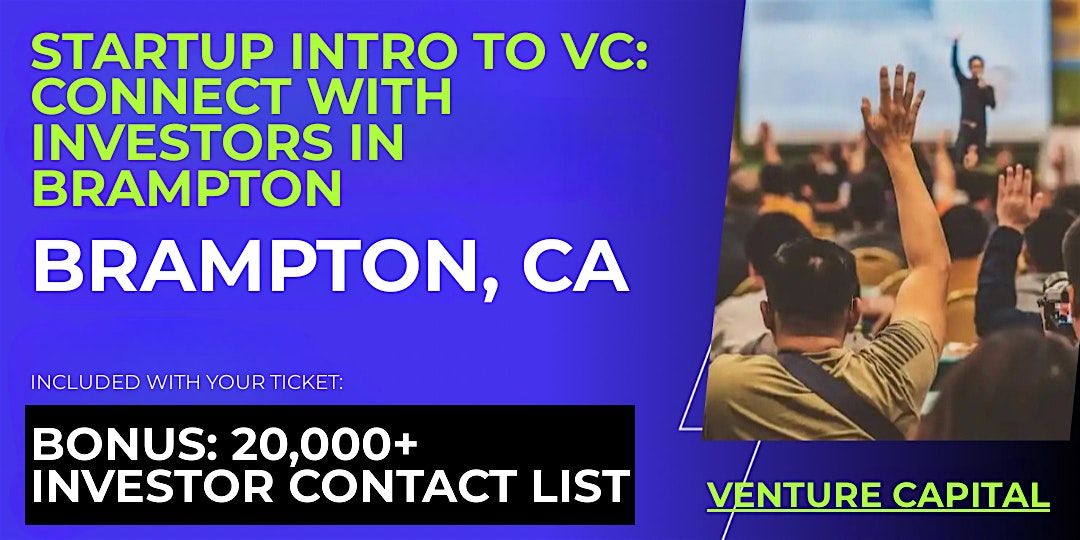 Startup Intro to VC: Connect with Investors in Brampton