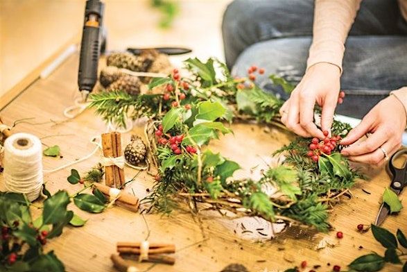 Holiday Wreath Making Workshop for Adults at Claireville