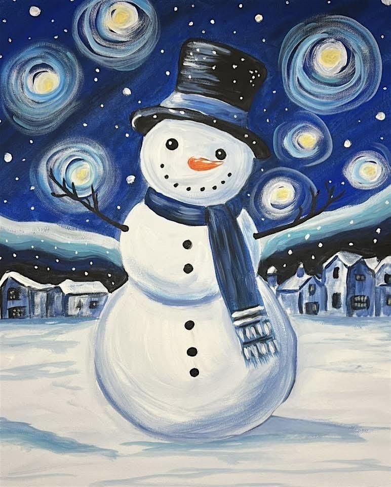 Paint with Ashley Blake \u201cTown Snowman\u201d Paint Night