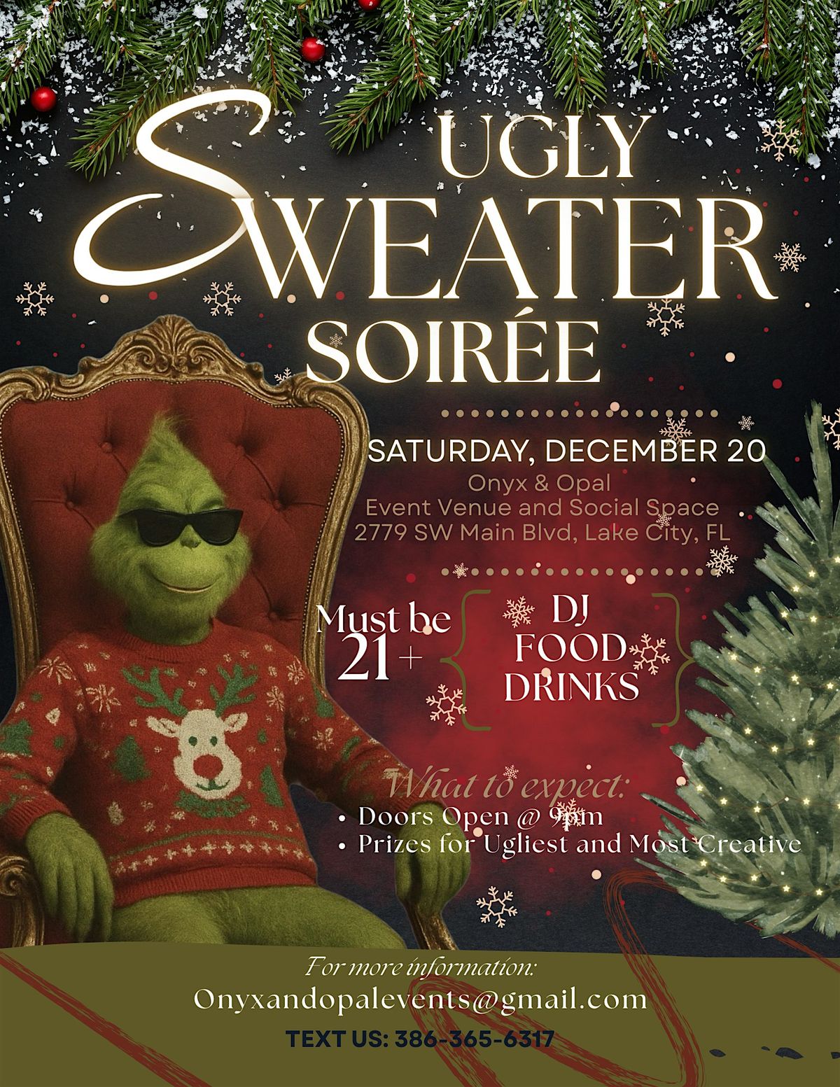 Ugly Sweater Soir\u00e9e at Onyx & Opal Event & Social Space