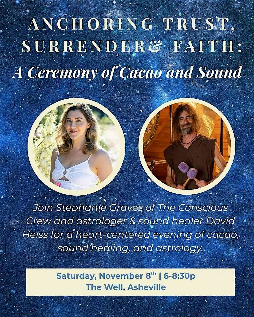 Anchoring Trust, Surrender & Faith: A Ceremony of Cacao and Sound