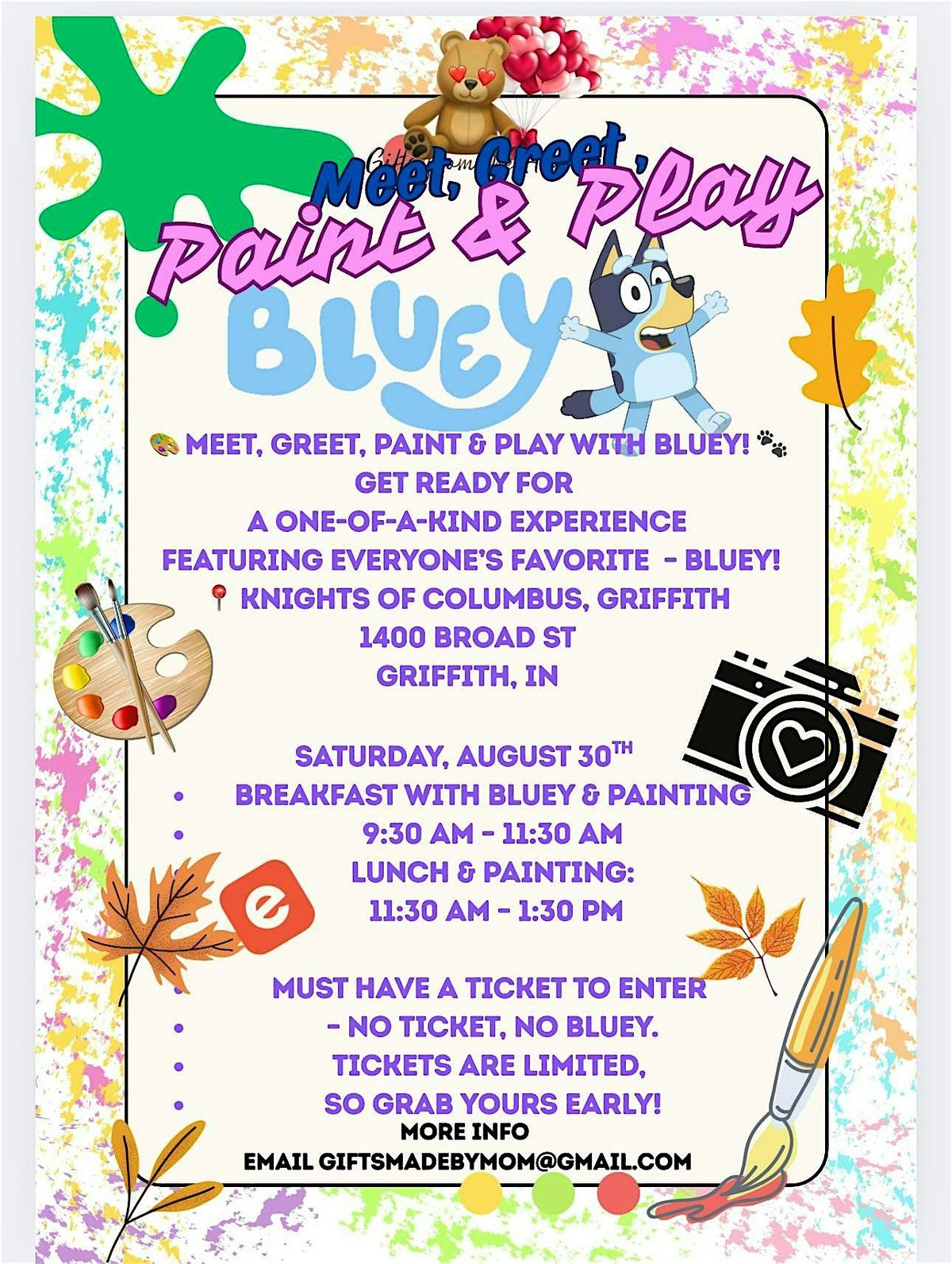 Meet, Greet, Paint & Play with Bluey