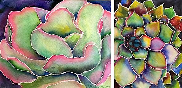 Soft Succulents in Watercolors with Phyllis Gubins