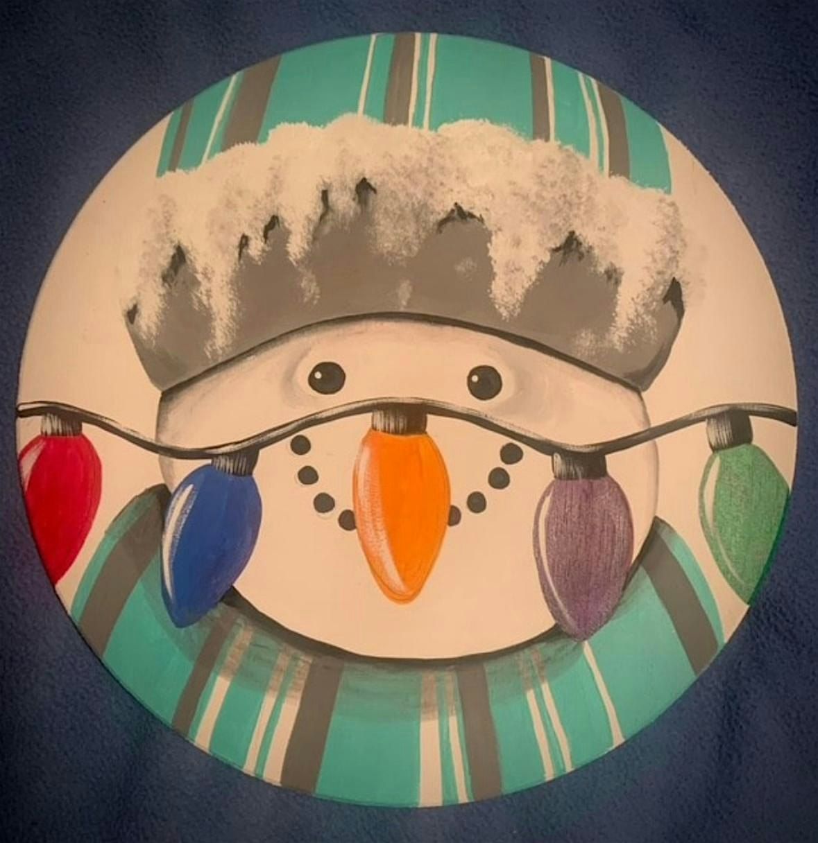 Christmas Light Snowman Paint Party - $35