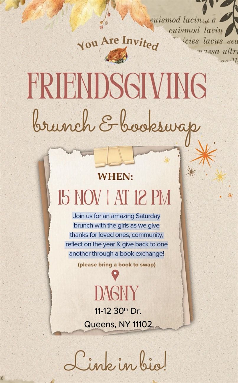 Friendsgiving Brunch & Book Swap