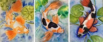 Koi in Watercolors with Phyllis Gubins