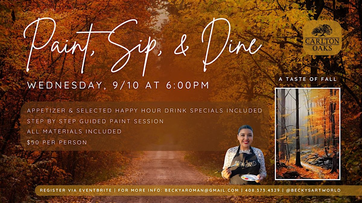 Paint, Sip, & Dine: A Taste of Fall
