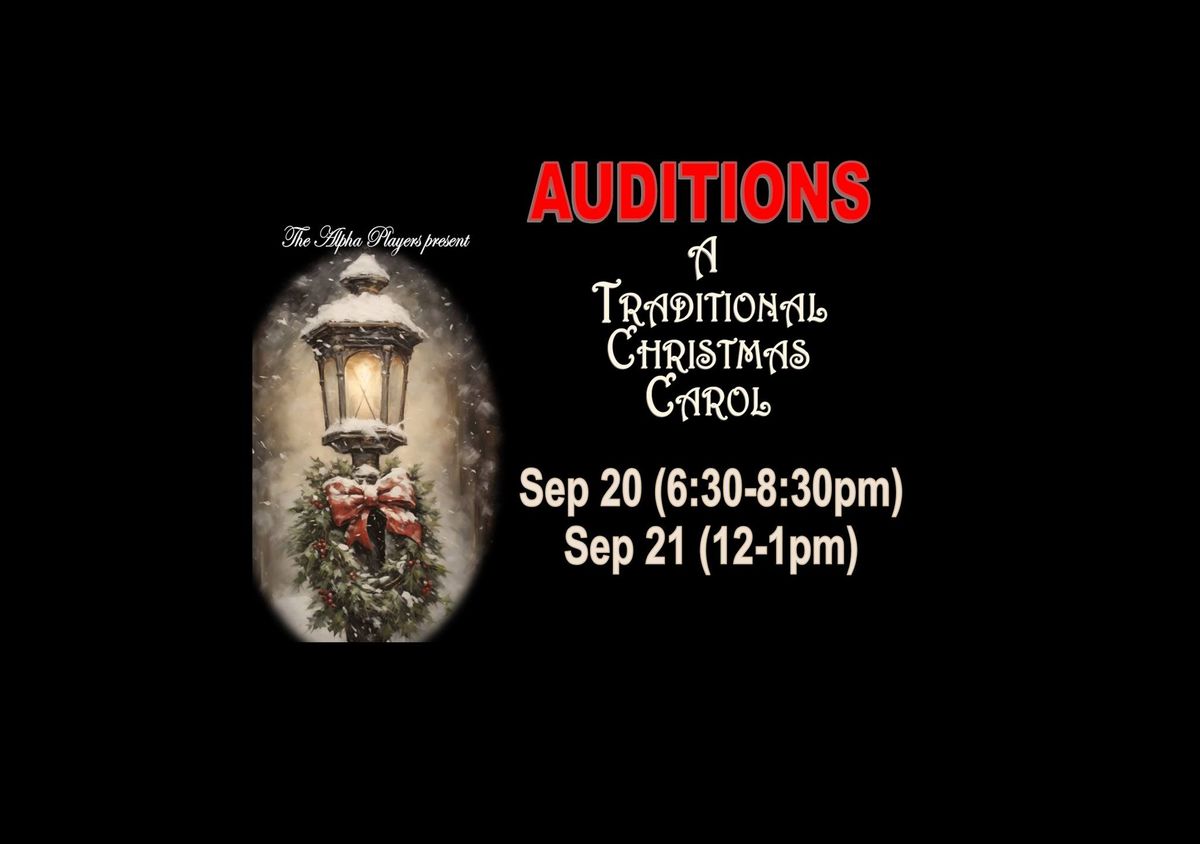 AUDITIONS FOR A Christmas Carol 1 James J Eagan Dr, Florissant, MO