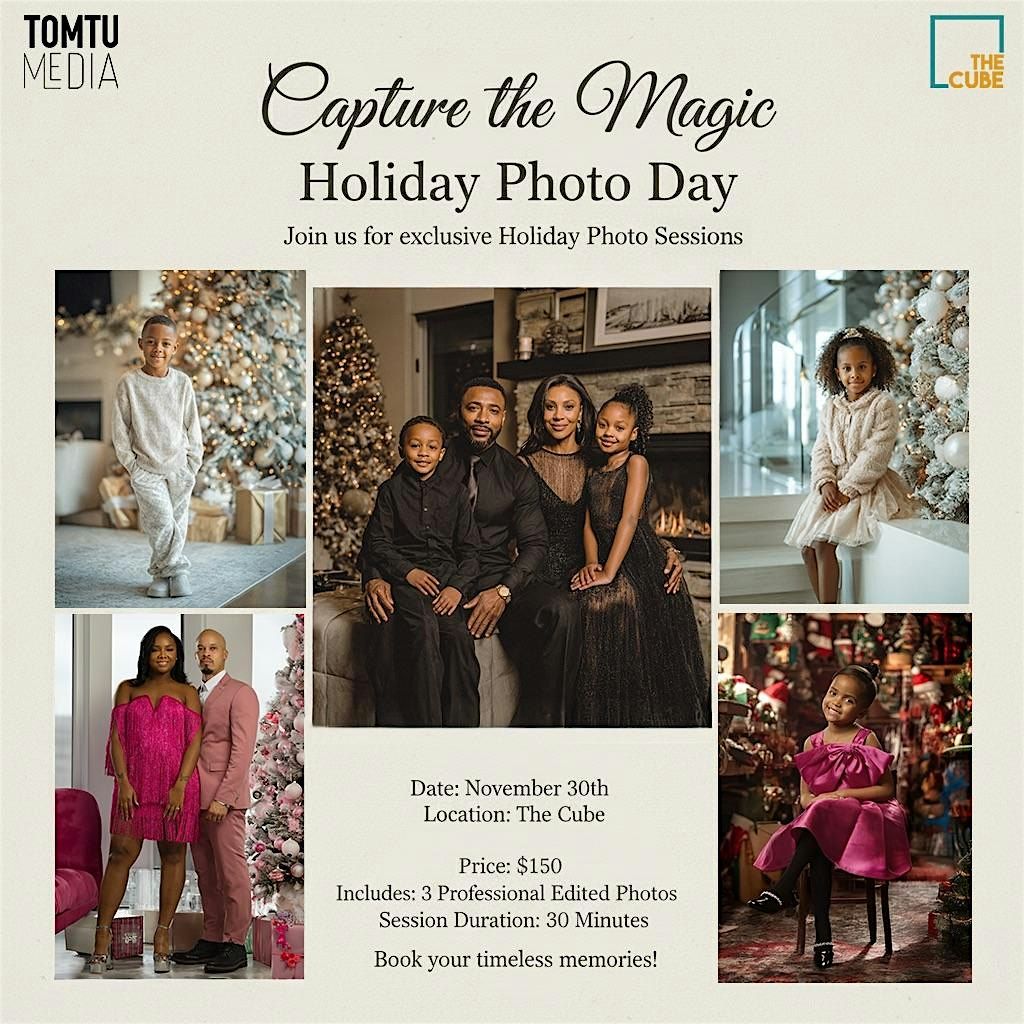 The CubeCowork and TOMTU Media: Capture The Magic Holiday Photo Day