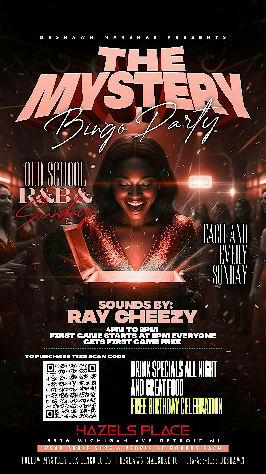 The Mystery Box Bingo Party (Each and Every Sunday)