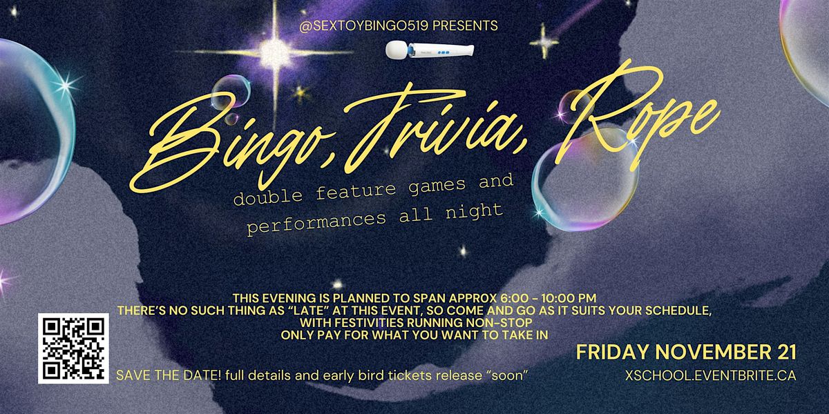 Bingo X Trivia WINDSOR sxy game night Nov 21 double feature