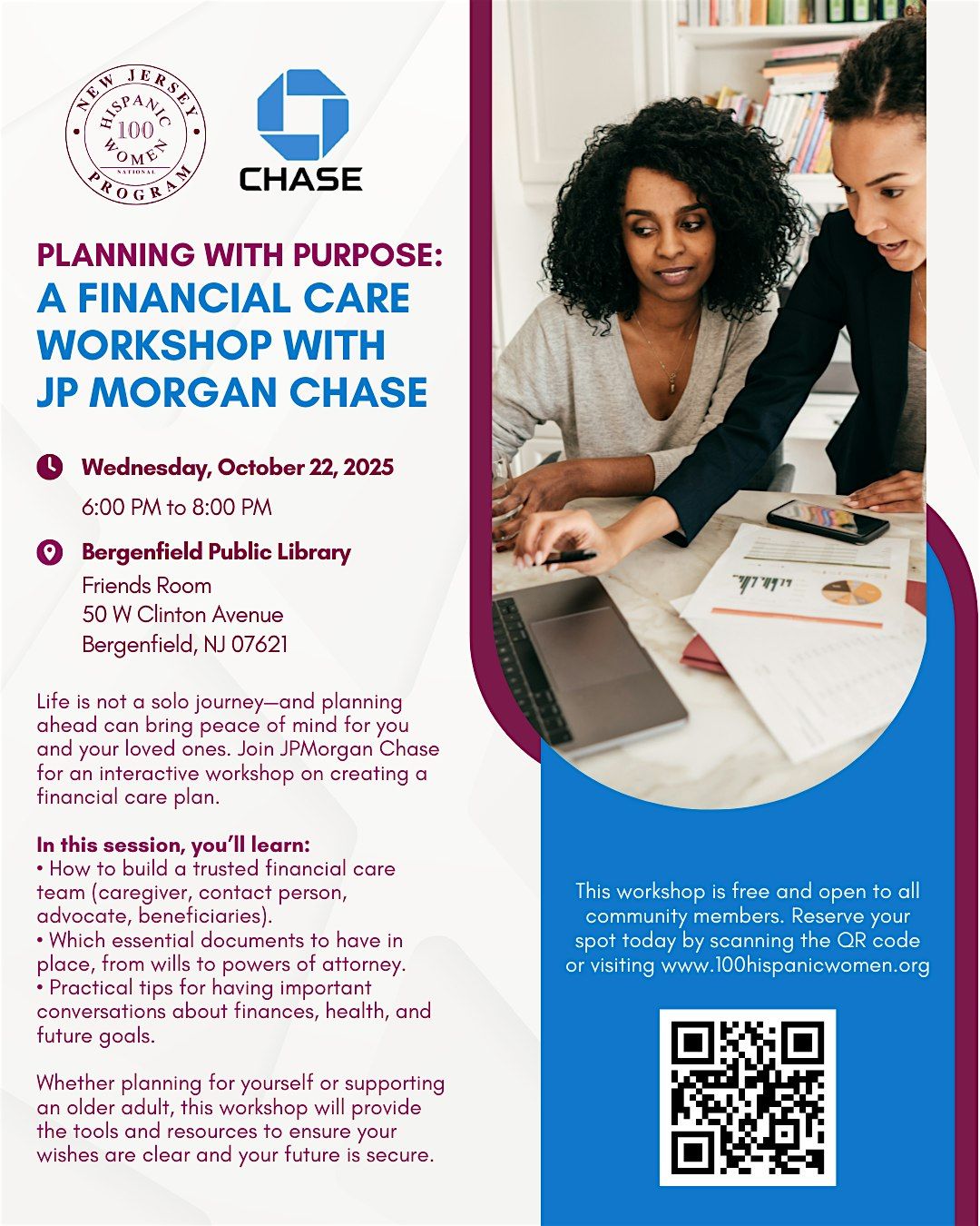 Planning with Purpose: A Financial Care Workshop with JP Morgan Chase